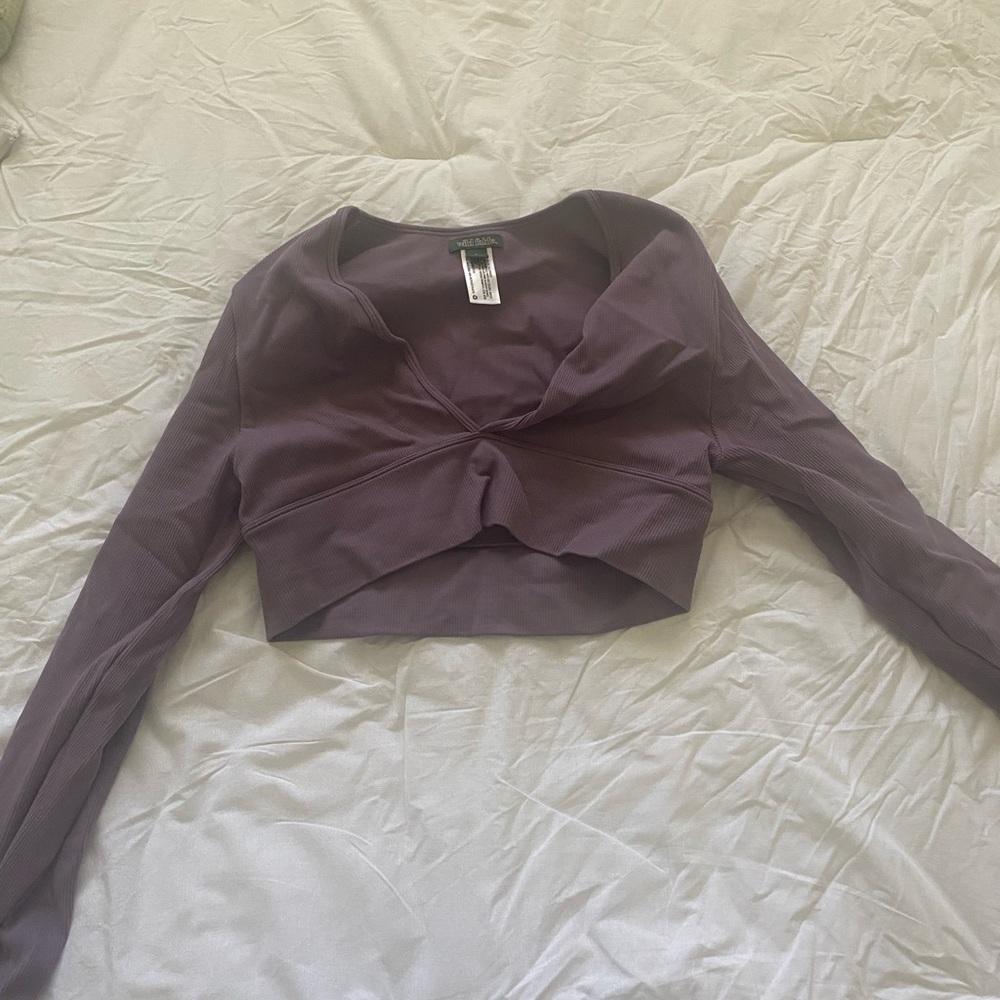 Purple cropped top